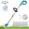 ANUPTTA Tagliaerba a batteria, ricambio per Makita 18 V DUR181Z, compatibile con batteria Makita BL1830B, manico telescopico regolabile, bobina di filo automatica per il giardino (nessuna batteria, nessun