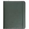 Vebon® Raccoglitore A4 Paris, chiusura lampo, portablocco, cartellina documenti + borsa computer portatile, spazio extra, ecopelle, Pino verde