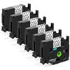 MarkField 6x Compatibile Nastro per Etichette Sostituzione per Brother P-touch TZ TZe-131 Trasparente 12mm x 8m, per PT-P300BT Cube 1005 1080 H105 H107B H101C H100LB/R E100 D200, Nero su Clear