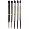 Kruzroyal Ricariche di qualità per Parker a sfera, Medium, nero, 5 pezzi - compatibile