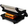 Grunkel Grunkel Grill 1000-2000 W forma griglia barbecue due dimensioni, antiaderente con apertura 180° (1000 W normale)