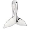 NKlaus catena ciondolo pinna di balena piccola argento 925 20mm pinna lucida antitarlo 9911