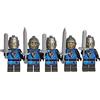 LEGO Ritter - Minifigure cavaliere di leone (5 cavalieri di falco (grigio), multicolore