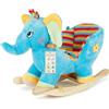 BIECO Dondolo Bambini Peluche Elefante, 60 cm | Cavallo a Dondolo per Bambini | Cavalluccio per Bambini | Cavallino a Dondolo Bambini Cavalluccio a Dondolo Bambini 1 Anno Cavallo Dondolo Bimba