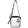 CYPBRANDS Marchi CyP: Real Madrid, borsa a tracolla, borsa, portafoglio, marsupio, colore bianco, prodotto ufficiale