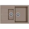 Plados AM7815-72 Lavello 1 Vasca e vascehtta con Gocciolatoio Reversibile 78 x 50 cm Serie Elegance 78-15 finitura 72 MIcroULTRAGRANIT TARTUFO