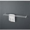 Viverso x steel barra portasciugamani doppia La: 620 A: 20 P: 120 mm, VX4700BS, x steel acciaio inox spazzolato [Accessori Bagno > Portasciugamani]