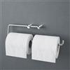 Viverso x steel porta rotolo doppio, aperto, mobile, VX2102BS, x steel acciaio inox spazzolato [Accessori Bagno > Porta Rotolo]