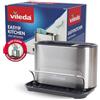 Vileda Organizer per Lavello in Acciaio Inox con Portaspugne - Pratico Supporto per Spugne, Spazzole e Dispenser di Sapone - Organizer per Lavello da Cucina - Portaspugna per Lavello della Cucina