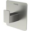 Tiger Hook Pull Square for Clothes and Towels, Adhesive Fixing, 2.2 x 4.5 x 4.5 cm, Brushed Stainless Steel