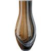 GILDE Vaso in vetro Draga - grande vaso decorativo per fiori, altezza 40 cm, marrone, nero, effetto Mamor, produzione europea