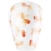 GILDE Vaso Neon - ceramica - bianco - altezza 30 cm x diametro 20 cm - motivo pesce - vaso decorativo panciato - impermeabile