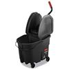 Rubbermaid Commercial Products Rubbermaid Commercial WaveBrake 2.0® 1863898 - Secchio per mocio con strizzatore, 35 QT, nero