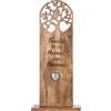 GILDE Decorazione in legno a rilievo XXL - Albero della vita famiglia & casa - regalo di ingresso casa - colore naturale altezza 86 cm
