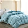 SNOWMAN Piumino d'oca bianca Queen Size 100% cotone rivestimento a prova di piuma blu