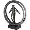 Casablanca modernes Design Scultura - Figura - Coppia nell'anello - Poly - Colore: Bronzo Altezza 40 cm
