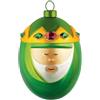 Alessi Melchiorre AMJ13 9 - Pallina di Design per Albero di Natale del Magio Melchiorre in Vetro Soffiato Decorato a Mano, Verde
