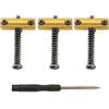 Musiclily Ultra 10,8mm Zigrinato Filettata Sellette Vintage Viti Nero 3pz | Ottone,per Ponte Chitarra Elettrica Fender Tele