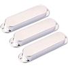 Alnicov 3 coperture per pickup in plastica, 82 x 18 x 14 mm, guscio chiuso, per chitarra elettrica, monoblocco, cromato
