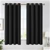 MIULEE Tende Corte per Finestre Piccole 2 Pezzi 175 CM Altezza, Nero Tende Oscuranti Termiche Isolanti per Interni con Anelli Tenda Corta per Cucina 140X175