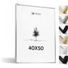 Heimlich® - Cornice per foto - 40x50 cm, Alluminio Metallo, Argento - Piccola cornice per collage fai da te con copertura in foglio di plastica - Solo espositore da parete