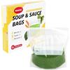 WRAPOK Sacchetti per zuppa resistenti per congelatore, ermetici, con doppia guarnizione, 1000 ml