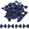 QUARKZMAN 30Pz Fiocchetti Blu Scuro 3.8x2.5cm Fiocchi Nastro Raso per Creazioni Regalo Fiocco Piccoli per Decorazioni all'Ingrosso Mini Fiocchetti Natalizi