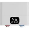 ESOP Scaldabagno Elettrico Istantaneo 220v 5500w Scaldacqua Istantaneo a Parete Mini Scaldabagno Istantaneo Elettrico con Display LED Della Temperatura Scaldabagni Elettrici per Cucina e Bagno (Quadrato)