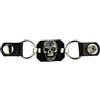 IGUANA CUSTOM CLOTHES Iguana Custom - Estensore per gilet in pelle per motociclisti con decorazione metallica e chiusure a pressione personalizzate Chopper Bobber (teschio messicano)