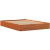 vidaXL Giroletto Senza Materasso Marrone Cera 120x200 cm Legno di Pino