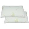 LARA MORADA - Set 2 Cuscino Memory Foam, Saponetta In Memory, con federa Aloe Vera Made In Italy, 100% Anallergico e Antiacaro, Ortopedico, Cuscino Memory Foam Cervicale, 70x40 cm, Mod: Deluxe, H11