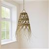 Generico Lampadario a Sospensione in Paglia Artigianale Marocchino: Stile Etnico, Illuminazione Naturale e Accogliente 2403211008B, 2403211001 Rattan Vimini Giunco Bambù