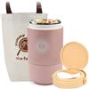 GZCZCC Thermos per Alimenti Caldi 2 Scomparti 730ML, Contenitore Termico Alimenti con Borsa, Portapranzo Coibentato in Acciaio Inox con Cucchiaio, Barattolo Isolante per Zuppa, Porridge, Riso, Frutta