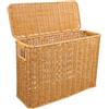 DEARMAMY Cesto In Intrecciate Portariviste In Vimini Naturale Portariviste Rettangolare Portagiornali In Rattan Organizer Per Giocattoli Contenitore Decorativo Per L'arredamento
