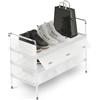 MULIN Scarpiera Salvaspazio Slim a 3 Ripiani con Copertura Antipolvere per 9-12 Paia di Scarpe, 60x28x57cm, Per Soggiorno Ingresso Veranda Corridoio Camera da Letto, Bianco