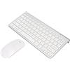 Shanrya LJCM Tastiera e Mouse Combo Tastiera Silenziosa, Set Tastiera Mouse 2.4G Wireless 78 Tasti USB Copritasti Sottili Incisi Ergonomia Pulsante Mute Tastiere per Computer Mouse
