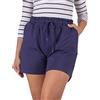 FIRI Bermuda bianchi da donna con elasticizzato, pantaloni corti estivi con listello decorativo, in cotone, ideali per l'estate, Blu scuro, 54 plus