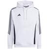adidas Performance Tiro 24 Felpa con cappuccio bianco e nero, 2XL da uomo