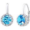 SILVEGO Orecchini in Argento 925 con Zirconia Blu