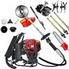 chikuraark Decespugliatore a zaino GX50 a 4 tempi, decespugliatore, motocoltivatore, coltivatore a 3 aste