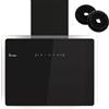 KKT KOLBE Cappa Aspirante 60 cm | A Parete | Acciaio Inossidabile | Nero | Vetro | Funzionamento SensorTouch | Controllo Gestuale | PENTA6015S