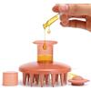 TOCULAB Applicatore di olio per capelli per sieri e oli, applicatore per olio per la crescita dei capelli, pettine applicatore per cuoio capelluto con setole morbide in silicone per massaggiatore del cuoio