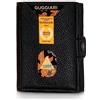 GUGGIARI ZEN®Portafoglio Uomo Piccolo, Portafoglio Uomo Slim con Porta Carte di Credito, Porta monete E Contanti-Compatto portacarte di credito da uomo, Idea Regalo Uomo-Onice