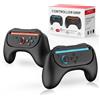 MoKo Grip per Nintendo Switch 2 Joy-Con, Impugnatura Ergonomica per Controller Joy Cons di Switch 2, Antiscivolo, 2 Pezzi (Nero)