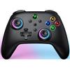 HELLCOOL Controller Switch,Controller Bluetooth con Switch/Lite/OLED,Pro Controller per Switch con 6 Assi/Programmazione/Doppia Vibrazione/Turbo/Luce LED Regolabile/Risveglio/Screenshot(Nero)