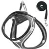 Generico Pettorina Cane Taglia Piccola e Media - Imbracatura Morbida Catarifrangente Antifuga con Chiusura Regolabile, Design a H Sicuro e Confortevole - Collo 35-40 cm, Torace 53-56 cm
