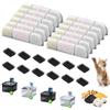 Kigniote Filtri Fontanella per Gatti, 12 Filtri Fontana Gatto per DownyPaws FurSink 1.0 e 2.0 Senza Fili Fontanella (DPWFP6), Contiene 12 Filtri Fontana per Gatti e 12 Spugne per Pompa