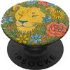 Celestial Bloom Co Wild Zodiac Botanica Leone Floreale Zodiaco Natura Selvaggia Giungla Bloom Spirit PopSockets PopGrip Adesivo