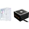 Enermax MarbleShell Mesh MS31 Snow White ARGB Midi Tower Case PC da gioco & CYBERBRON III 750 Watt 80 Plus Bronze Alimentatore Bundle; 31WW-750N