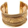Touchstone NEW Indian Bollywood Brass Base Majestic Floral Handcrafted Braided Wire Work Attractive Style 1.40 Inches Openable Free Size Bracelet In Antique Gold Tone For Women.